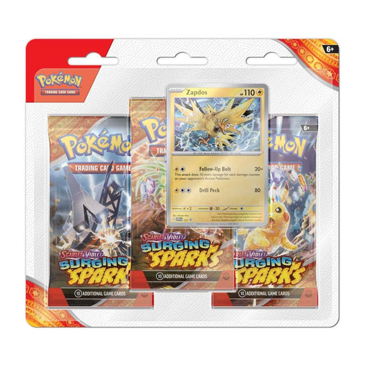 Pokemon Scarlet & Violet Surging Sparks 3 Pack Blister - Style May Vary