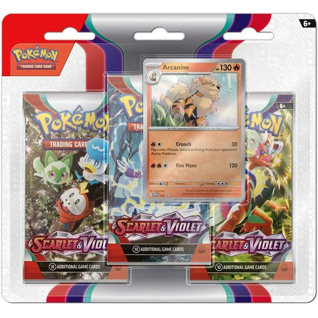 Pokemon Scarlet & Violet Base 3 Pack Blister - Style May Vary