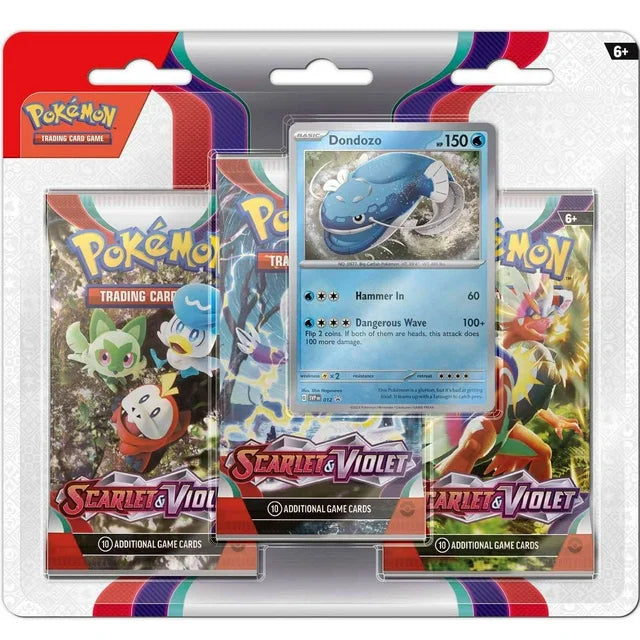 Pokemon Scarlet & Violet Base 3 Pack Blister - Style May Vary