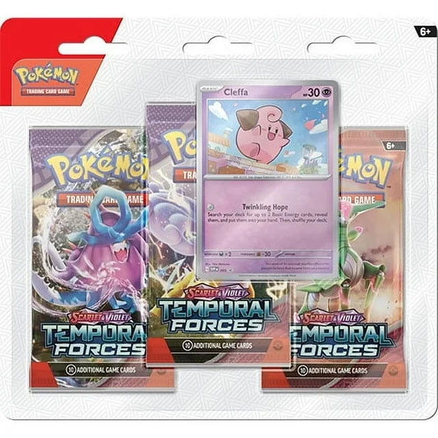 Pokemon Scarlet & Violet Temporal Forces 3 Pack Blister - Style May Vary