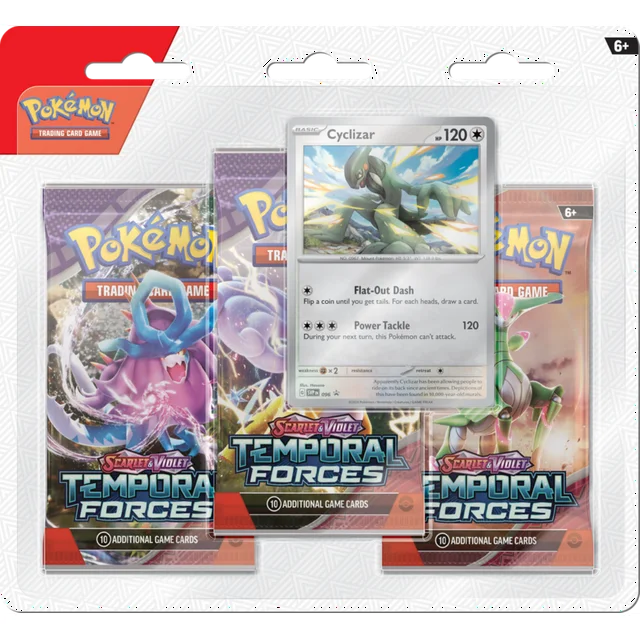Pokemon Scarlet & Violet Temporal Forces 3 Pack Blister - Style May Vary
